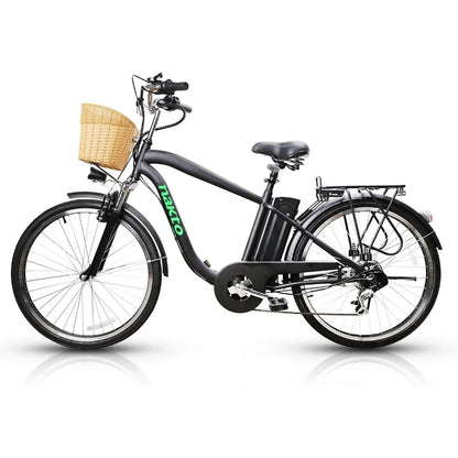 Electric Bike for Adults Peak 500W Electric Bicycle with Basket Up to 24MPH 48 Miles City Commuter Ebike UL Certified High