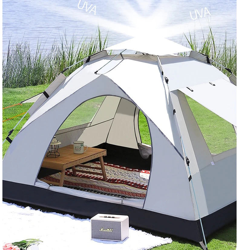 Outdoor Camping Tent Automatic Quick Opening Free Construction of Rain and Thick Camping Tent Portable Collapsible UV Protection