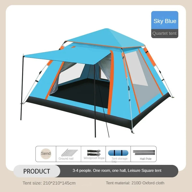 Folding tent camping equipment Outdoor camping tent Automatic spring quick-opening camping windproof sun protection park tent