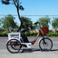 3 Wheel Electric Tricycle for Adult 350W 48V 7 Speed 20 Inch Retro Electric Cargo Bike for Men's Women's with Pull Basket