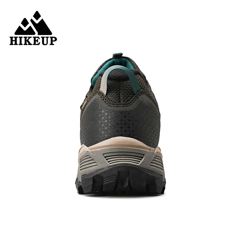 HIKEUP Breathable Cushioning Nonslip Sneakers Men's Hiking Shoes Running Trekking Sneakers Outdoor Mountain Sports Shoes for Men