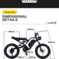 AKEZ-Electric Bike with Hydraulic Brake Ebike 20*4.0 Off-Road Fat Tire 45km h 7 Speed 1500W 48V 18Ah Removable Lithium battery