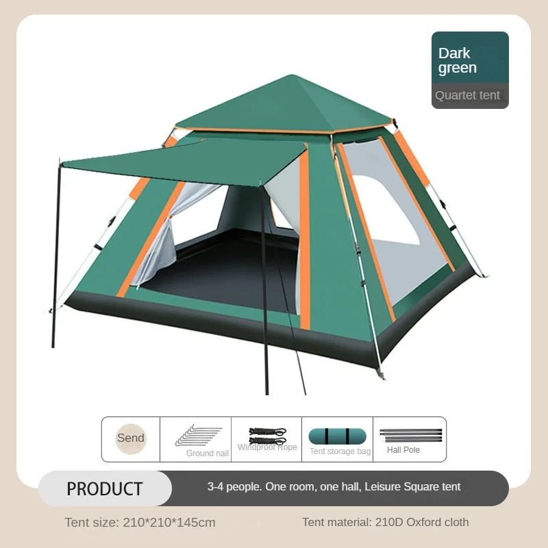 Folding tent camping equipment Outdoor camping tent Automatic spring quick-opening camping windproof sun protection park tent