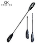 HELAING-3K Plain Carbon Fiber Kayak Paddle, 2 Sections Kayak Paddle Tool, Stand Up Paddle Surf, ABS Blade, Fiberglass Shaft