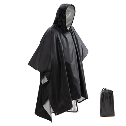 3 In 1 Outdoor Military Waterproof Raincoat Rain Coat Men Raincoat Women Awning From The Rain Motorcycle Rain Poncho Picnic Mat