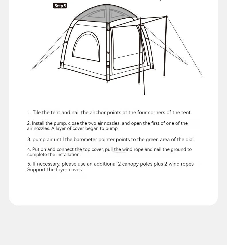 Naturehike ANGO AIR Dome Tent Camping Inflatable Tent for 3 People with Pump 150D Oxford Cloth Portable Easy Set Up 2-Doors