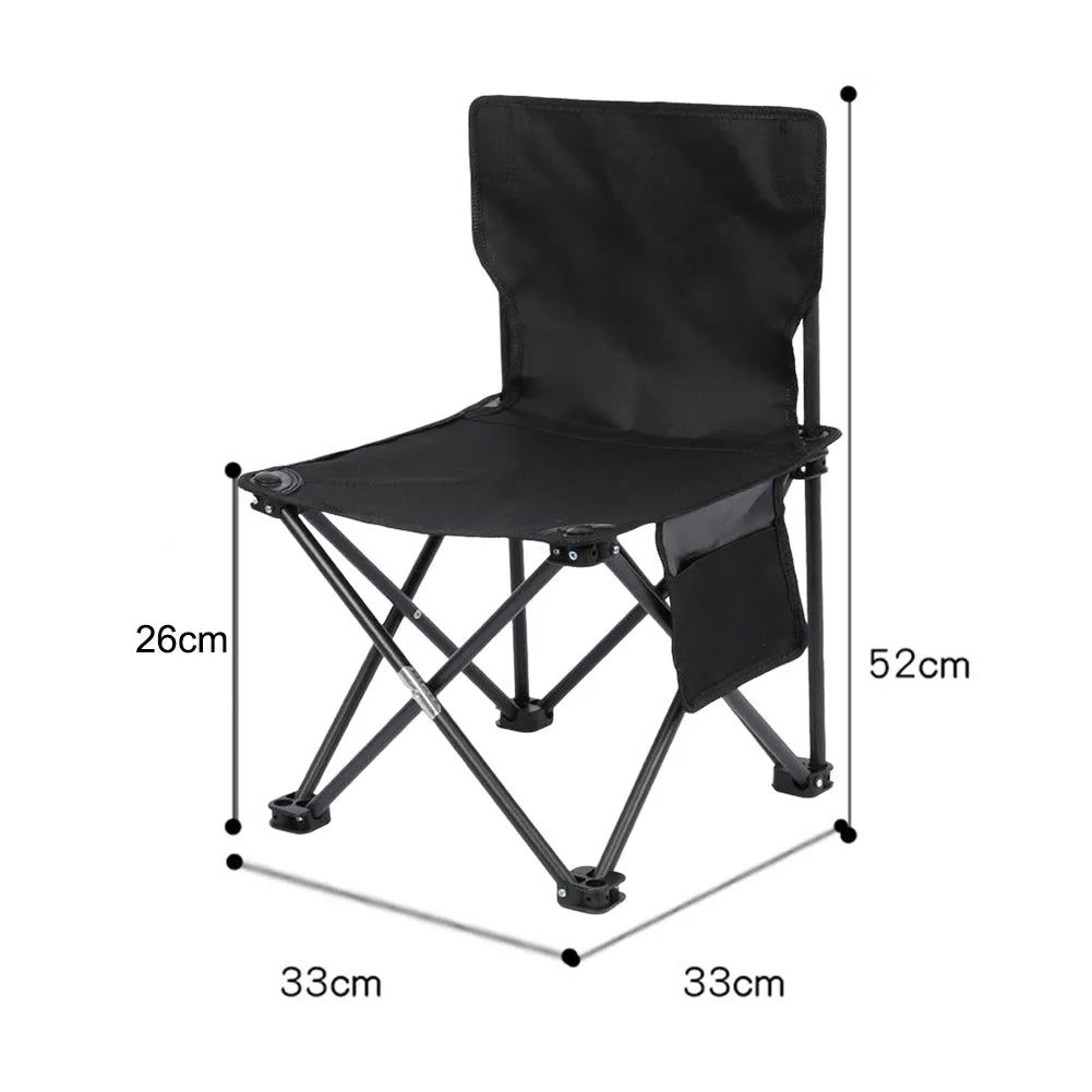 Outdoor Portable Folding Chair With Storage Bag Foldable Car Outdoor Chair Lightweight Bearing Strong Ride Comfort Camping Gear