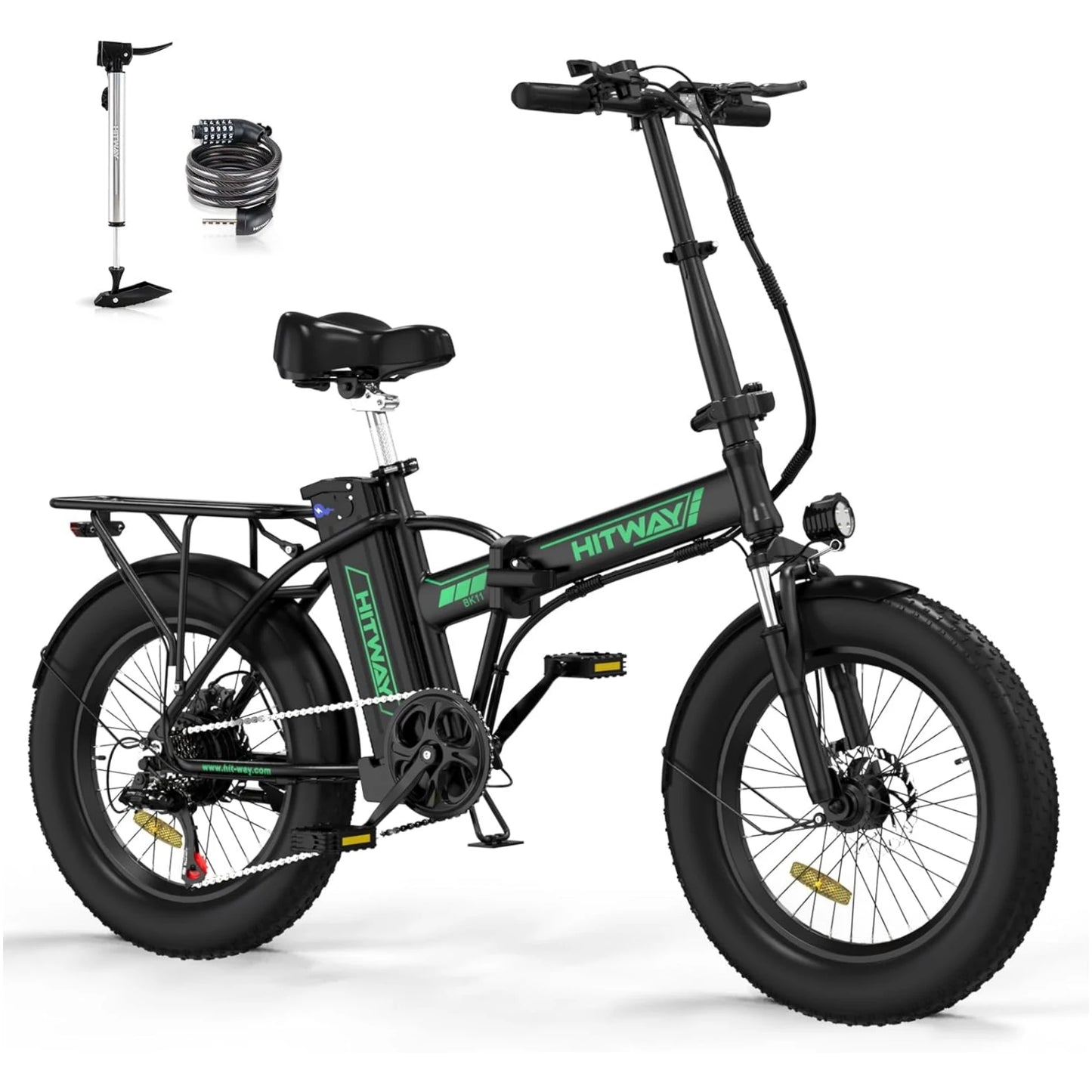 HITWAY BK11M Electric Bike for Adults, 20" x 4.0 Fat Tire Ebike with 750W Motor, 48V/15Ah Foldable Electric Bike, E Bike 7-Speed