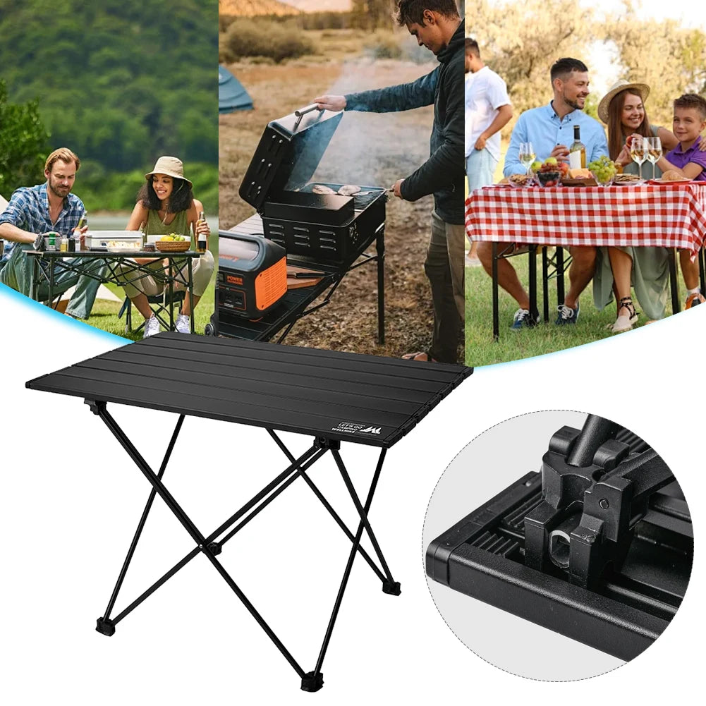 Ultralight Portable Folding Camping Table Foldable Outdoor Dinner Desk  Aluminum Alloy For Garden Party Picnic Egg Roll Table