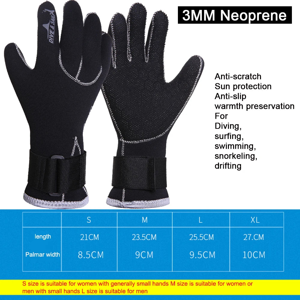 5mm 3mm Neoprene Diving Gloves For Men Women Diver Wetsuit Snorkeling Canoeing Spearfish Swimming Fins Underwater Hunting Glove