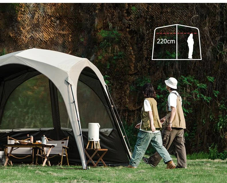 Naturehike Dome Tent Canopy Waterproof PU5000+ UPF12500+ Quick Open Docking Tent Outdoor Camping Large Sunshade Tarp Family