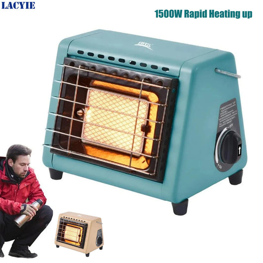 1.5KW 2 In 1 Portable Gas Heater Camping Gas Stove Tent Heater Propane Heater 2Mode Stove Heater For Home Outdoor Tent Picnic 캠핑