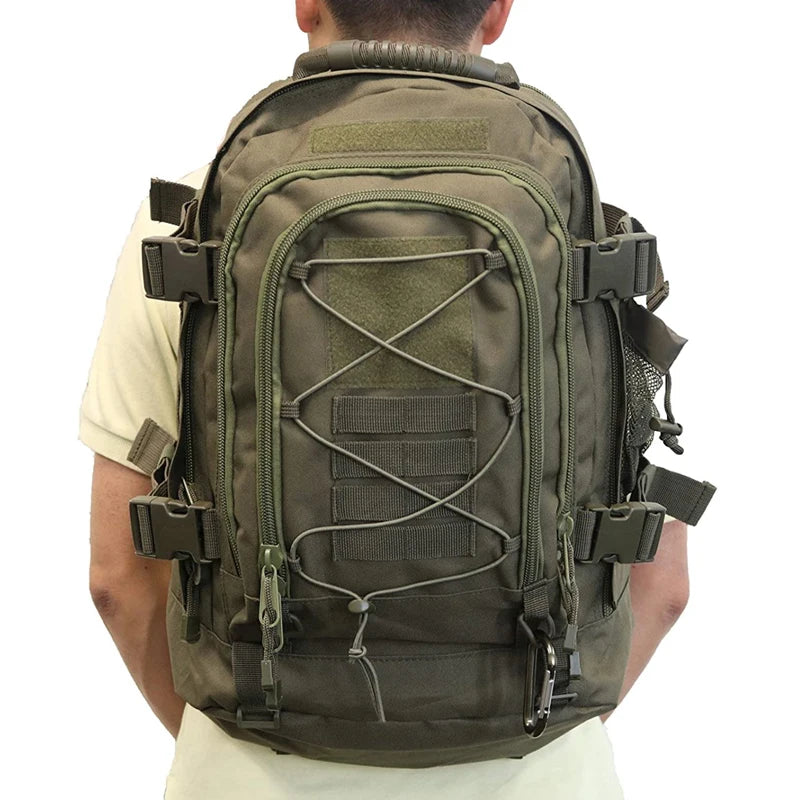 65L Outdoor Tactical Backpack Men's Outdoor Hiking Bag Large Capacity Military Army Bags Travelling Camping Rucksack