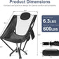 High Back Camping Chair with Carry Bag, 600 LBS Capacity, Heavy Duty Folding Chair for Adults, Compact Camping Chairfor RV Trips