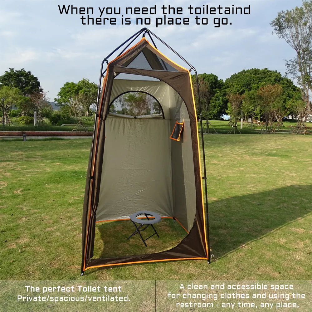 Heavy Duty Shower Tent Outdoor Camping Portable Toilet Tent Privacy Changing Room for Seaside Beach Travel Removable Bathroom