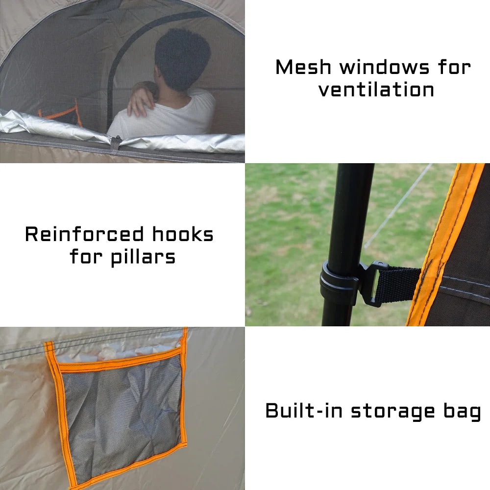 Heavy Duty Shower Tent Outdoor Camping Portable Toilet Tent Privacy Changing Room for Seaside Beach Travel Removable Bathroom