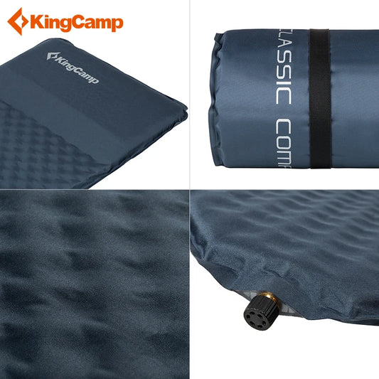 KingCamp Single Self-Inflating Sleeping Mat, Built-in Pillow, Camping Mat, Durable, Suitable For Camping Backpacking, Hiking