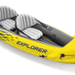 Explorer K2 2-Person Inflatable Kayak with 2 Aluminum Oars and Pump and Challenger K1 1-Person Inflatable Kayak