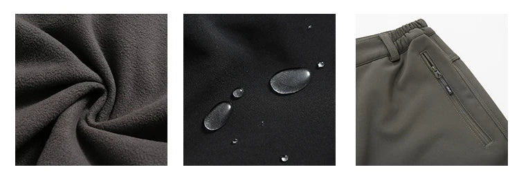 Outdoor Hiking Pants Trekking Fleece Slim Soft Shell Snow Ski Pant Waterproof Windproof Winter Climbing Clothes