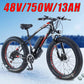 AKEZ Electric Bicycle 750W Brushless motor 48V13AH Lithium Battery 26 Inch Adult Electric Bike Fat Tire Mountain off-road  EBike