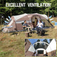 8 Person Family Camping Tent with Screen Room Water Resistant Big Tunnel Tent with Rainfly Large Family Tent for Outdoor Camping