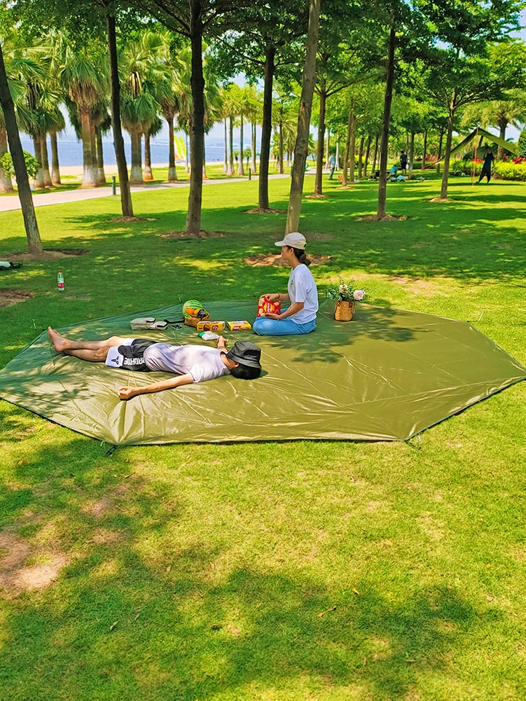 4x4 Waterproof Camping Groundsheet Large Picnic Mat 3x3 Tent Ground Sheet Octagonal Footprint Hexagonal Big Ground Cloth