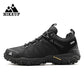 HIKEUP Four-Season Men's Hiking Shoes Outdoor Sports Genuine Leather Wear-Resistant Climbing Shoes Rubber Sole Trekking Sneaker
