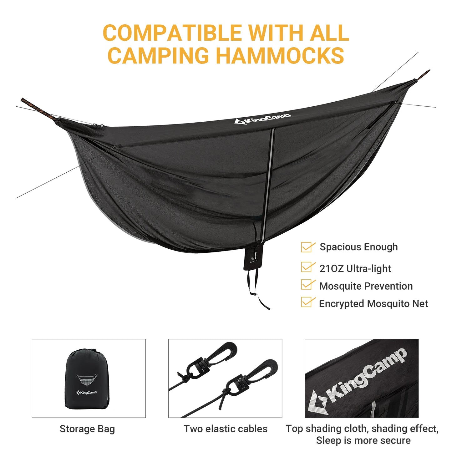 KingCamp Camping Hammock - Lightweight Hammock, Portable Hammocks For Indoor, Outdoor, Hiking, Camping, Backpacking, Travel