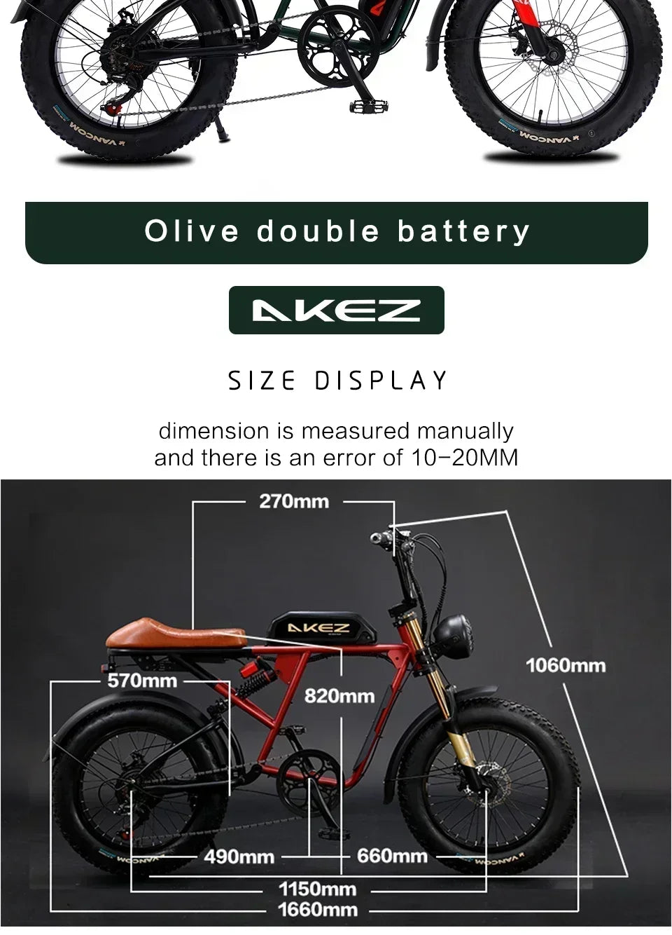 AKEZ super73 s2 All-terrain Electric bike 1500W Powerful Motor 48V 36AH Electric Bicycle 20-inch Fat Tire Urban Off-road e-bike