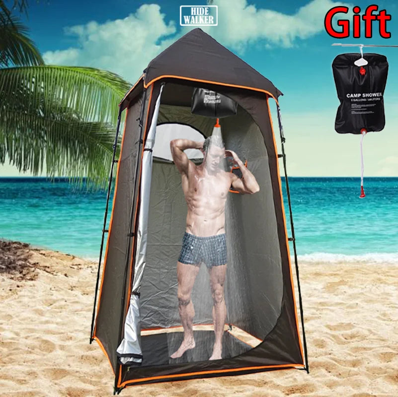 Heavy Duty Shower Tent Outdoor Camping Portable Toilet Tent Privacy Changing Room for Seaside Beach Travel Removable Bathroom