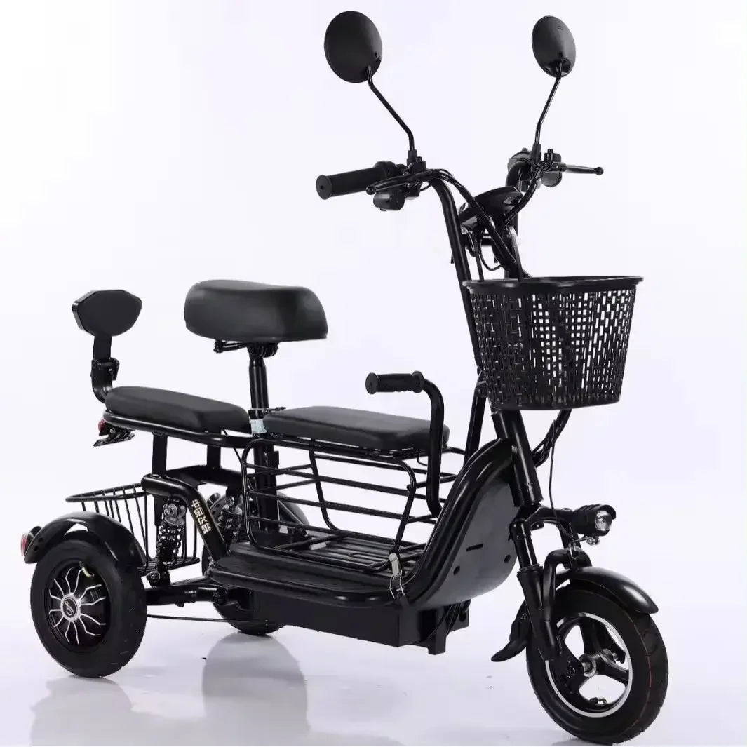 3-wheel aldult electric tricycle 400W 48V 20AH Lithium Battery With Pet Basket Electric Bicycle Multifunctional electric vehicle