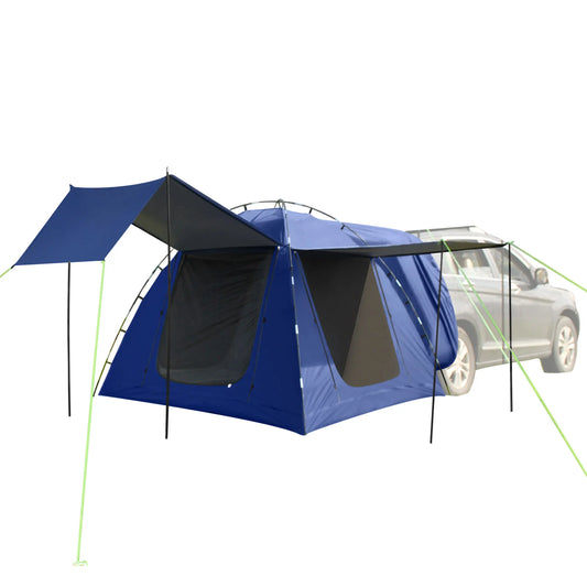 Car Rear Tent for SUV, Van Back Door, Vehicle Tent with Large Awning, Family SUV Camping Tent, Minivan Tents