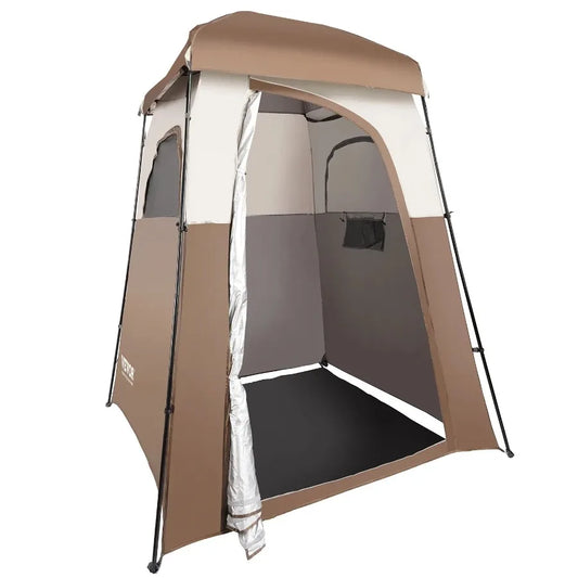 66x66x87 Camping Shower Tent 1 Room Outdoor Portable Shelter Privacy Tent with Detachable Top Pockets Hanging Rope Clothesline