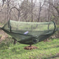 260x140cm Outdoor Double Camping Hammock with Mosquito Net and Rain Fly Tarp Lightweight Parachute Hammocks for Travel Hiking