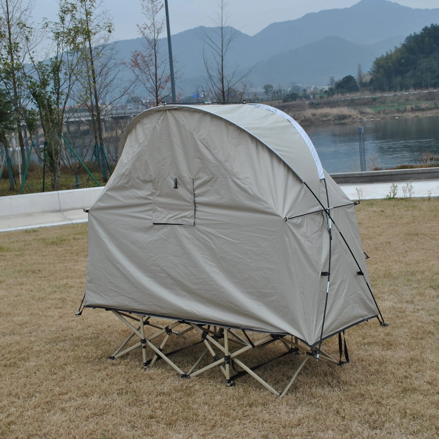 Solo Durable Camping Cot Tent with Waterproof Warm Features 4000mm Lightweight Design Camping equipment- exclude bed