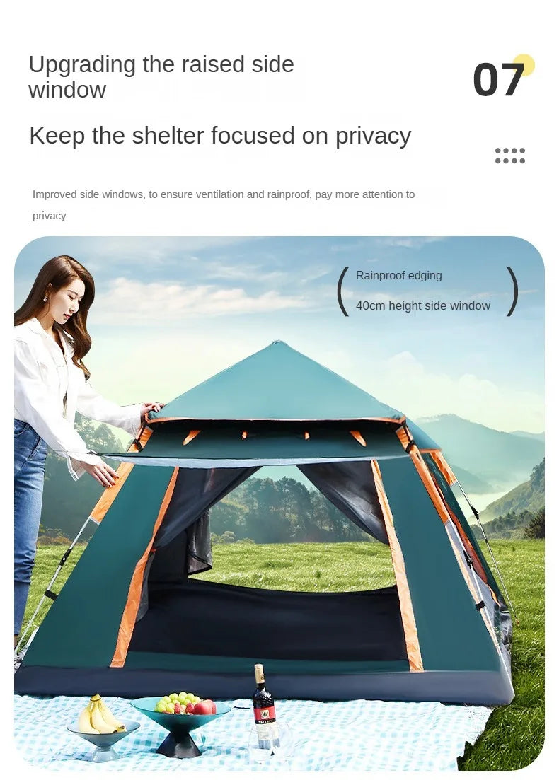 Folding tent camping equipment Outdoor camping tent Automatic spring quick-opening camping windproof sun protection park tent