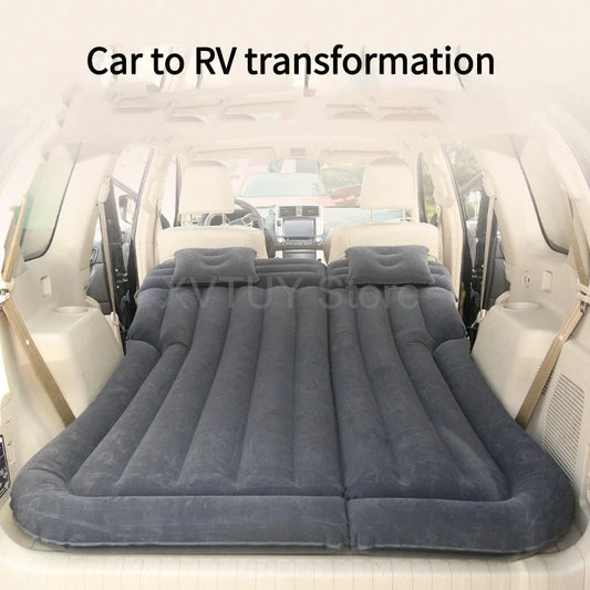 Universal Car Travel Inflatable Bed 175x130cm Foldable SUV Back Seat Trunk Mattress Air Bed Pillow for Travel Camping Outing