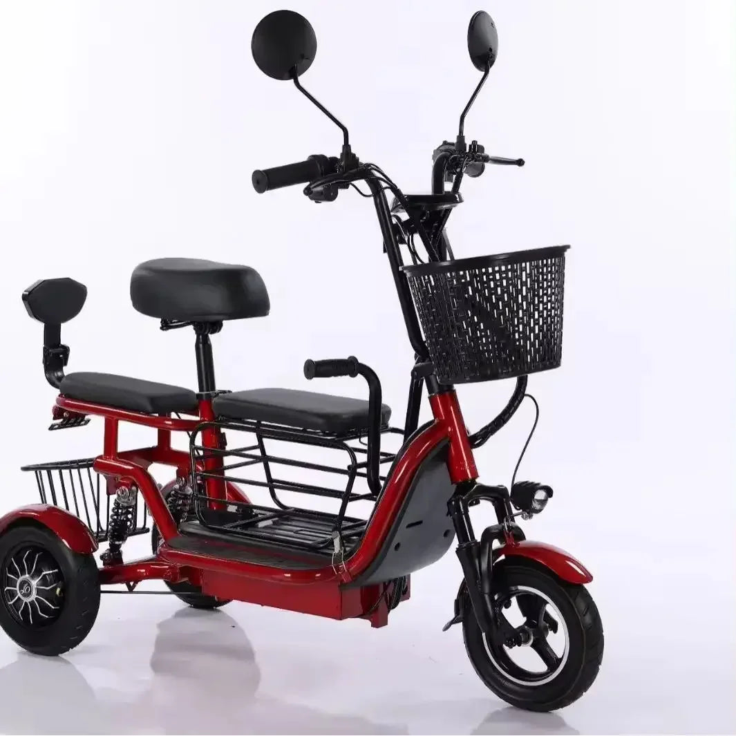 3-wheel aldult electric tricycle 400W 48V 20AH Lithium Battery With Pet Basket Electric Bicycle Multifunctional electric vehicle