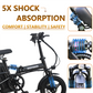 3 Speed Folding Ebike Electric Bike For Adults 48V 15AH 400W 32KM/H 14 inch Tire Electric Bicycle City USB Charging Port