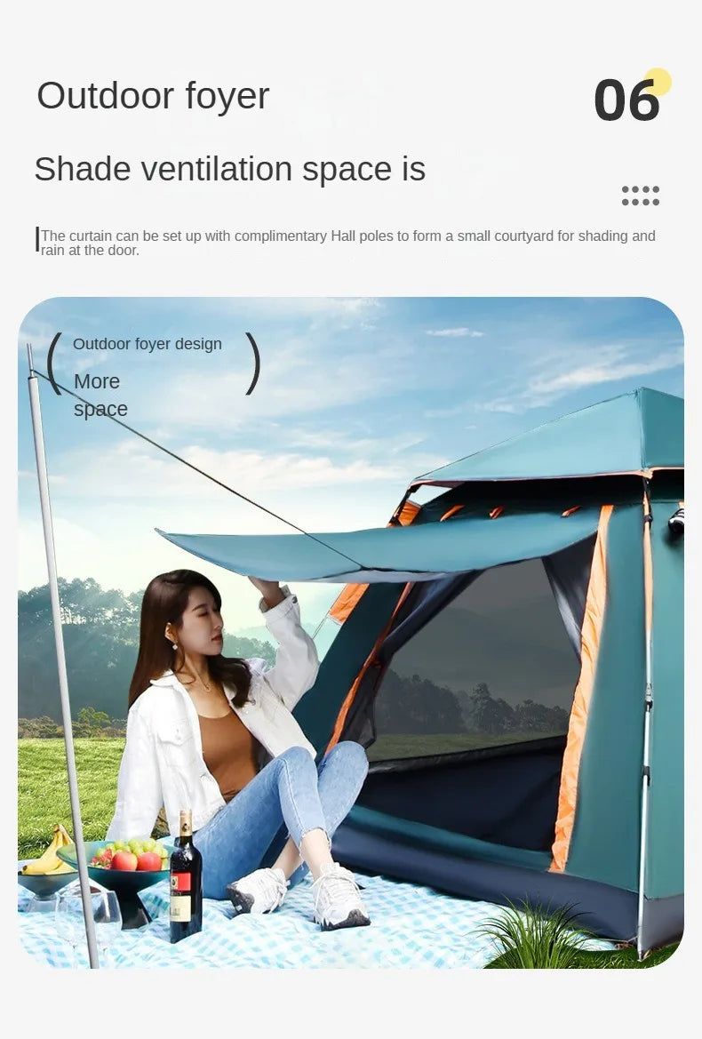 Folding tent camping equipment Outdoor camping tent Automatic spring quick-opening camping windproof sun protection park tent