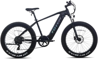 Totem Bulldog 750W Adults Electric Bike 48V 14.5Ah Removable Battery 7-SPEED Electric Mountain Bike 26" x 4.0" Fat Tire Ebike