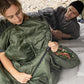 KingCamp Flannel Sleeping Bag, Single Enlarged Stretchable Polyester-cotton Flannel Oval Capped Sleeping Bag For Camping