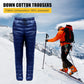 Outdoor Thermal Goose Down Pants Both Side Open Zipper Windproof Waterproof Camping Climbing Men Women Winter Trousers S-5XL