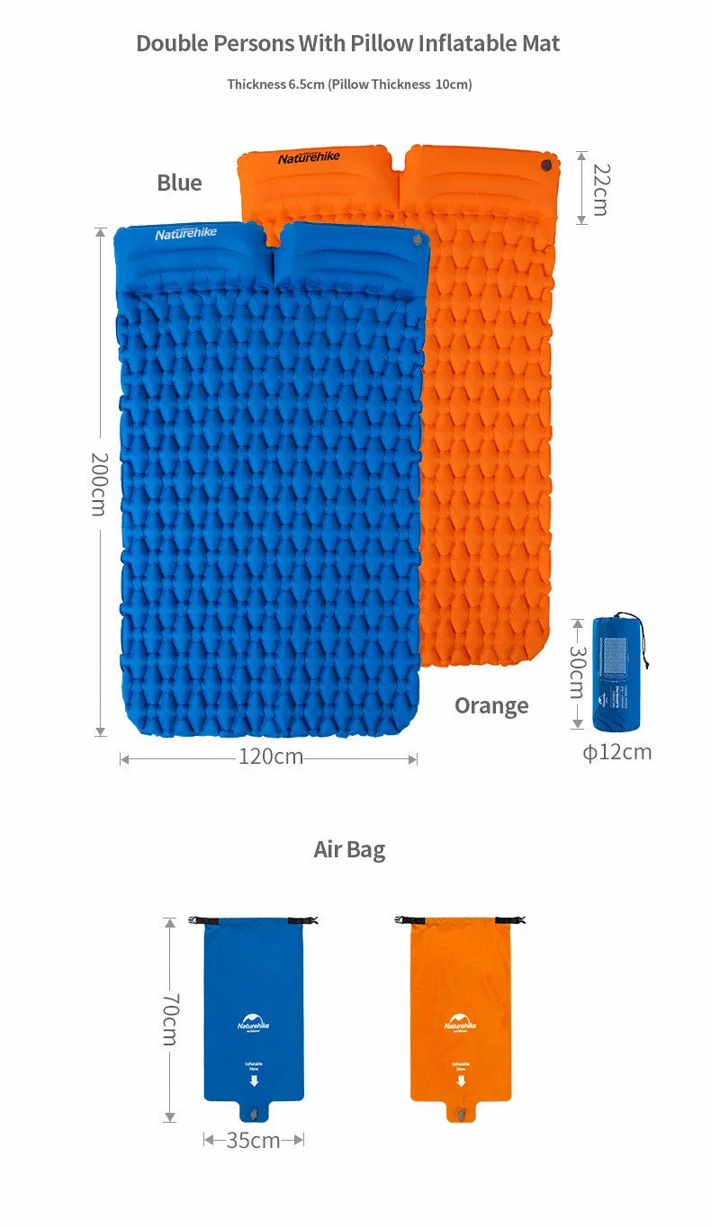 Naturehike Inflatable Mattress Air Mat Bed Tent Sleeping Pad Tourist Outdoor Camping Equipment Ultralight Portable Moistureproof