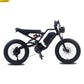 AKEZ-Electric Bike with Hydraulic Brake Ebike 20*4.0 Off-Road Fat Tire 45km h 7 Speed 1500W 48V 18Ah Removable Lithium battery