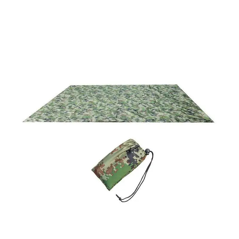 Outdoor Ultralight Tarp Camping Survival Sun Shelter Multifun Waterproof Beach Canopy Beach Mat Rain Sunshade Shelter 100*145CM