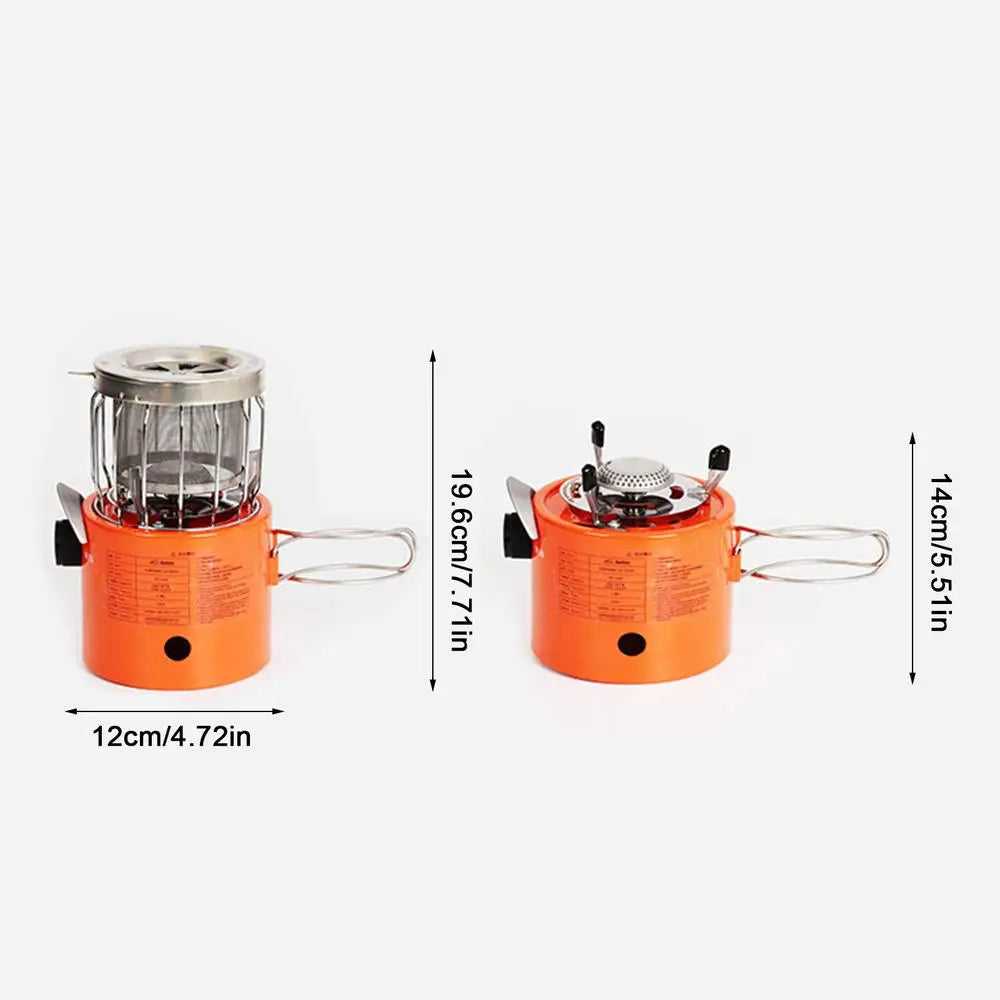 Outdoor Heater 1300W Portable Dual-Use Heating Stove Liquefied Gas Mini Tent Heater Grill Stove Tent Heater For Camping