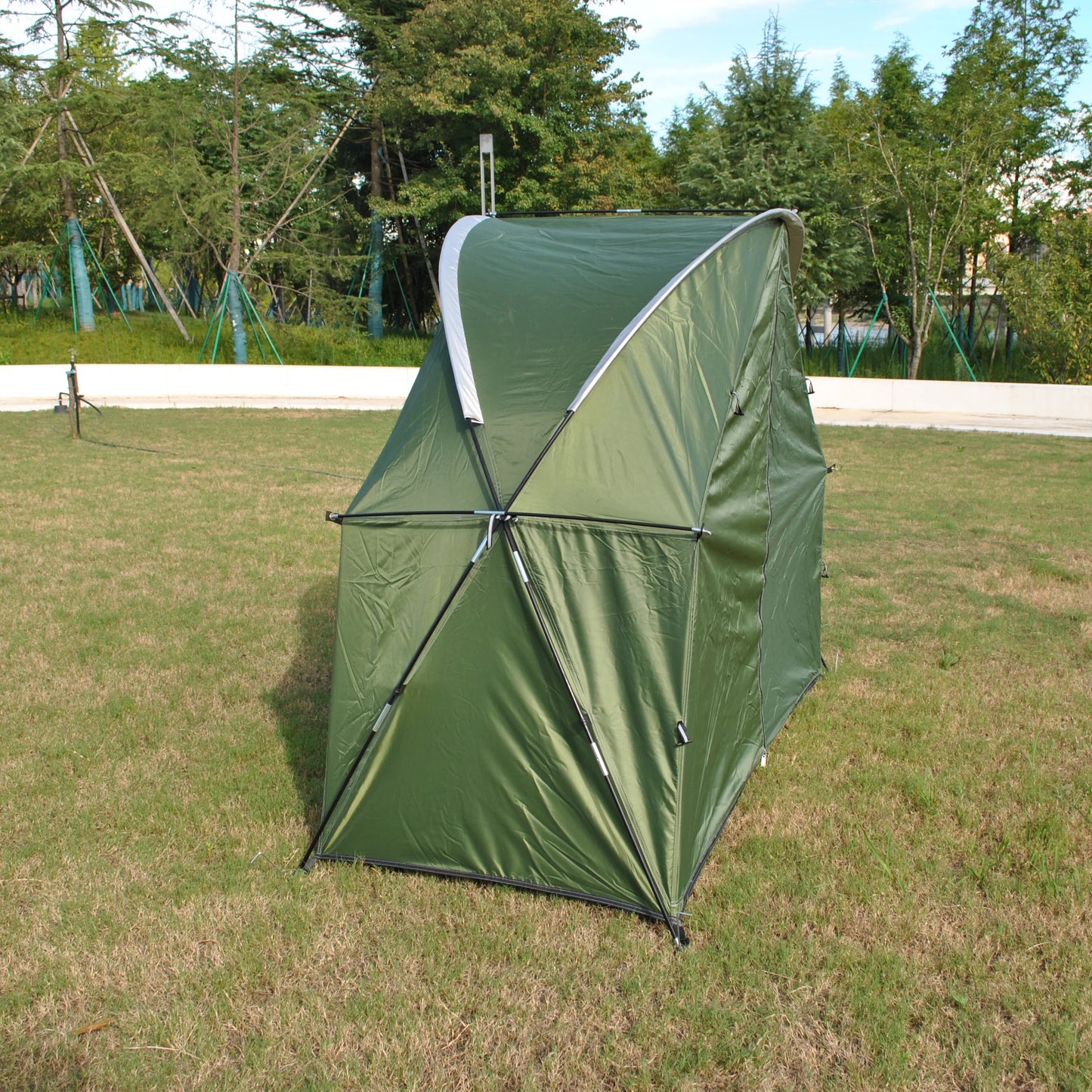 4-in-1 Camping Cot Tent, Foldable Elevated Tent Set for 1 Person to Use, Elevated Camping Bed Tent for Outdoor Hiking, Camping