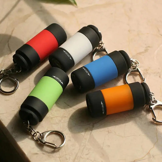 Portable Mini Outdoor Torch Light USB Rechargeable Keychain LED Flashlights Waterproof Outdoor Hiking Camping Flashlight