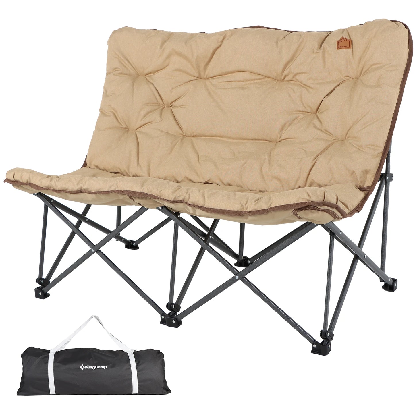 KingCamp Double Padded Butterfly Chair Oversized Camping Chair, Camping Lawn Patio Indoor Lawn with Padded Support 300 lbs